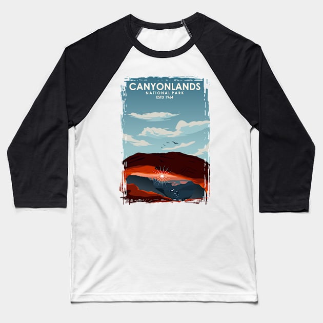 Canyonlands National park travel poster room decor art Baseball T-Shirt by jornvanhezik